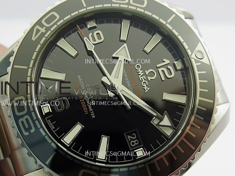 Planet Ocean 39.5mm Black Ceramic Bezel SS V4 VSF 1:1 Best Edition Black Dial On SS Bracelet Super Clone Asian 8800